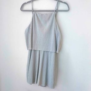 Silver/Grey/Sage Green Ribbed Romper